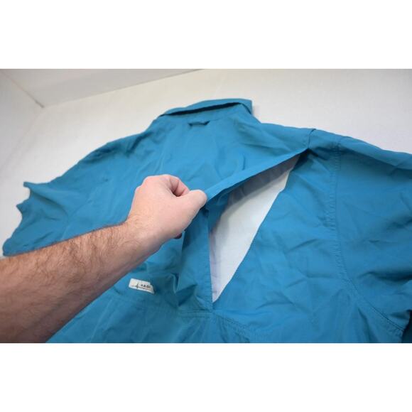Habit Vented Fishing Shirt Blue Short Sleeve Camping Outdoors Mens Size 2XL XXL - Picture 10 of 10